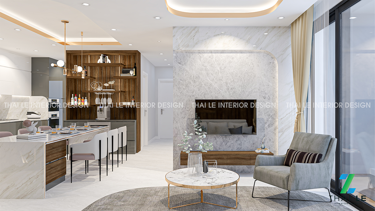 Thiết kế nội thất căn hộ The Peak Midtown Q7 - 115m2